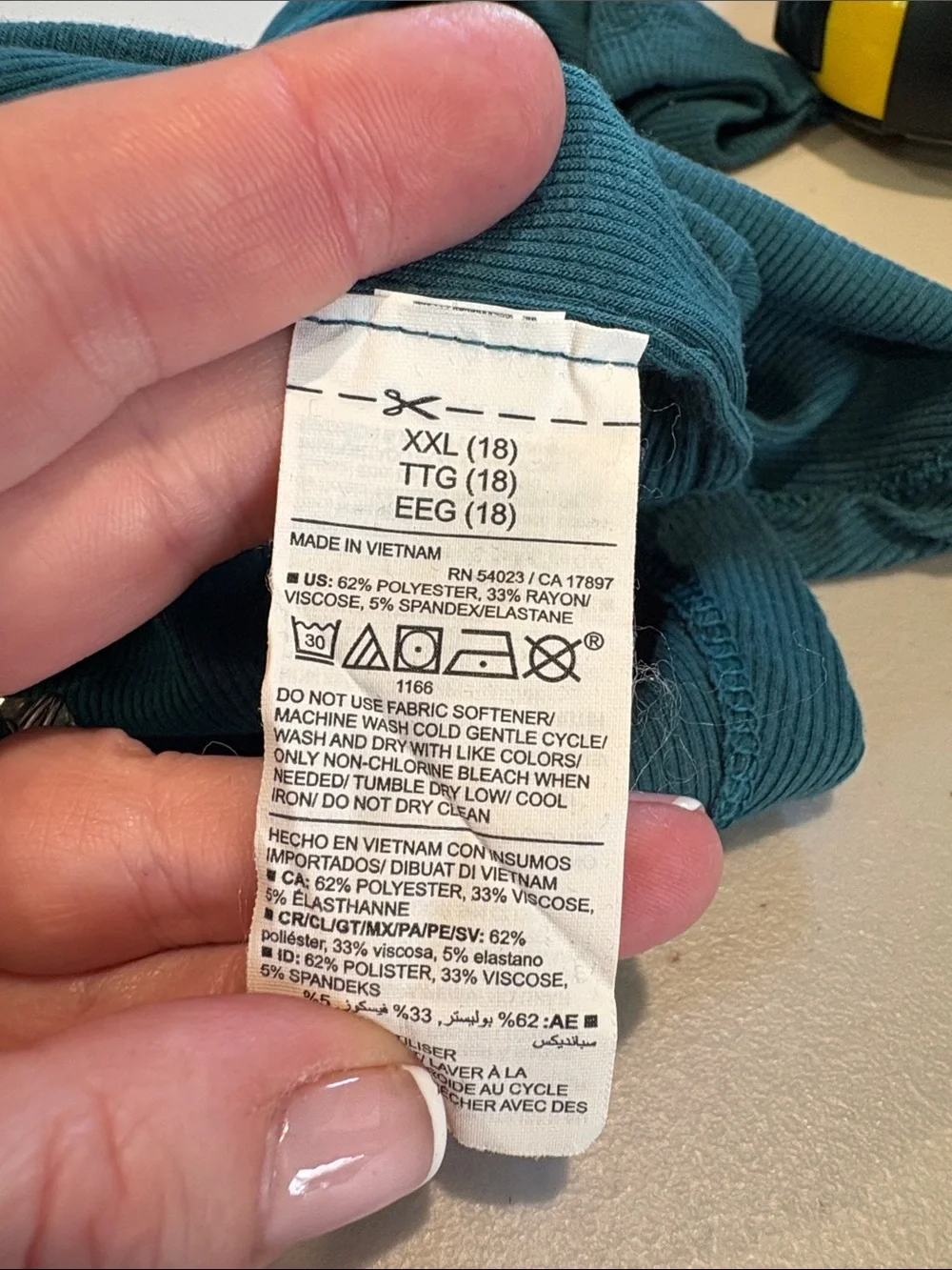 Old Navy - Girls ultralite. long sleeve ribbed t-shirt. Size XXL (18) Green teal